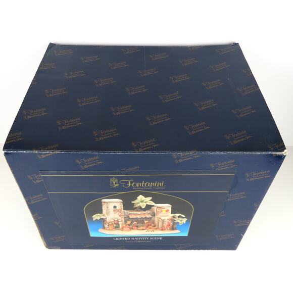 Fontanini Lighted Ceramic Nativity Scene Roman Inc 2004 #50404 Christmas Display - Picture 14 of 16